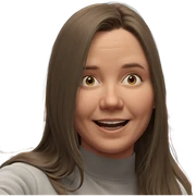 smiling girl with long hair sticker