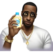 P diddy holding baby oil sticker