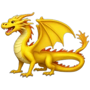 Yellow dragon sticker