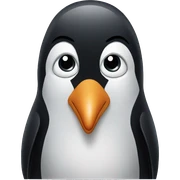 Penguin with bangs sticker