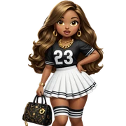 confident girl with jewelry sticker