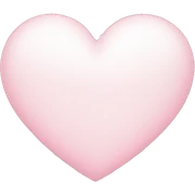 white heart with light pink sticker