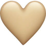 Beige heart sticker