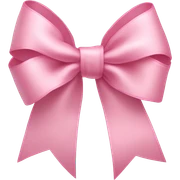 light pink ribbon bow sticker