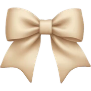 Beige bow sticker