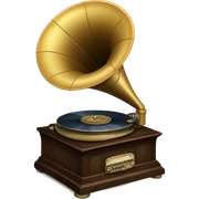 old phonograph sticker