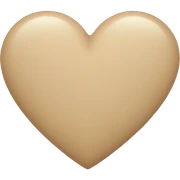 Beige heart sticker