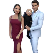 formal gathering with smiling friends sticker