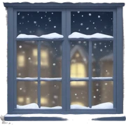 Snow night window sticker