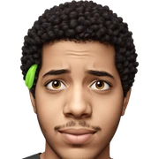 smiling boy with afro hairstyle sticker