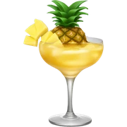 Cocktail with ginger and pineapple  sticker