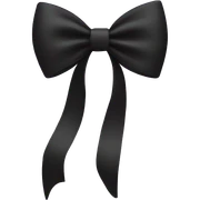 black bow sticker