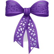 Purple lace ribbon sticker