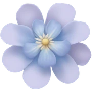 pastel blue flower sticker