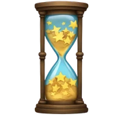 Hourglass filled with stars  sticker