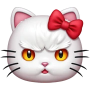 Angry hello kitty sticker