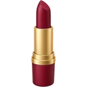 Burgundy lipstick, 10k gold container sticker