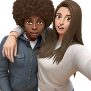 selfie of two friends sticker