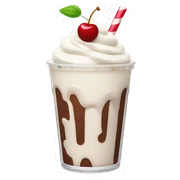 Milkshake with cherry on top sticker