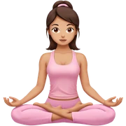 brunnete yoga girl light pink clothes n sticker