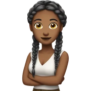 charming woman with braids sticker