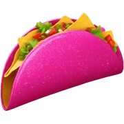 Hot pink glitter tacoshell  sticker