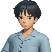 boy in pajamas with shadow sticker