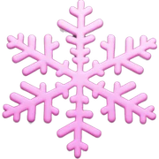 Pink snowflake sticker