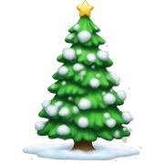 christmas tree with snow sticker