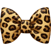 Leopard print bow sticker