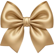 Beige bow sticker
