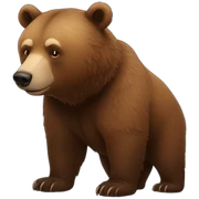 Brown bear giving a kisa sticker