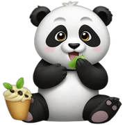 Panda eating panda sticker