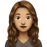 women, long brown hair sticker