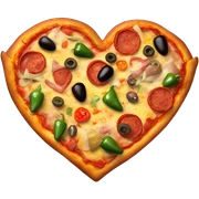 Pizza heart sticker