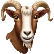 Brown goat sticker