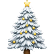 white christmas tree sticker