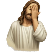 Jesus Christ face palm sticker