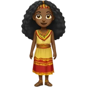 An Ethiopian girl wearing cultural attire sticker