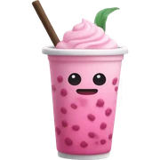 Pink boba sticker