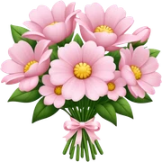 pale pink flower bouquet  sticker