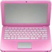 Pink laptop  sticker