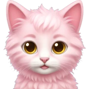 A baby cat with light pink furr sticker