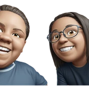 grinning boys with glasses sticker