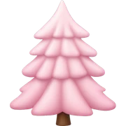 pastel pink christmas tree sticker