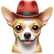 Chihuahua with a hat sticker