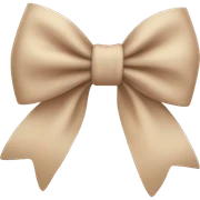 beige bow sticker