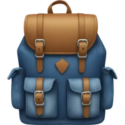 Denim backpack sticker