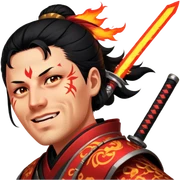 Fire-Wielding Samurai sticker