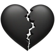 black and white broken heart sticker